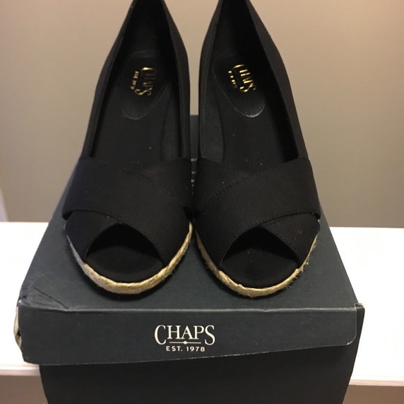 Chaps Shoes - Chaps Espadrille. Black silk/linen upper.